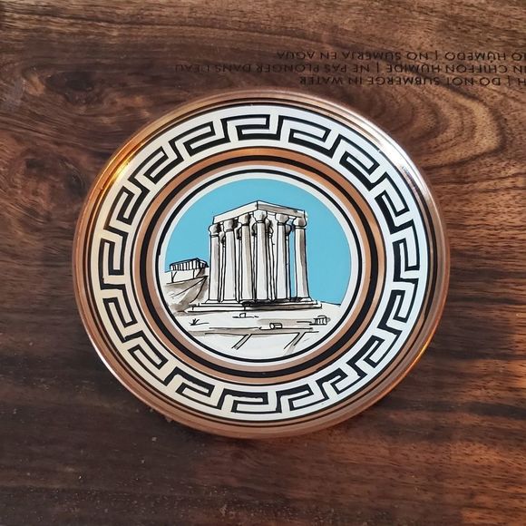 Greek Parthenon Copper Wall Plates Painted Enamel Ancient Art - Picture 4 of 9
